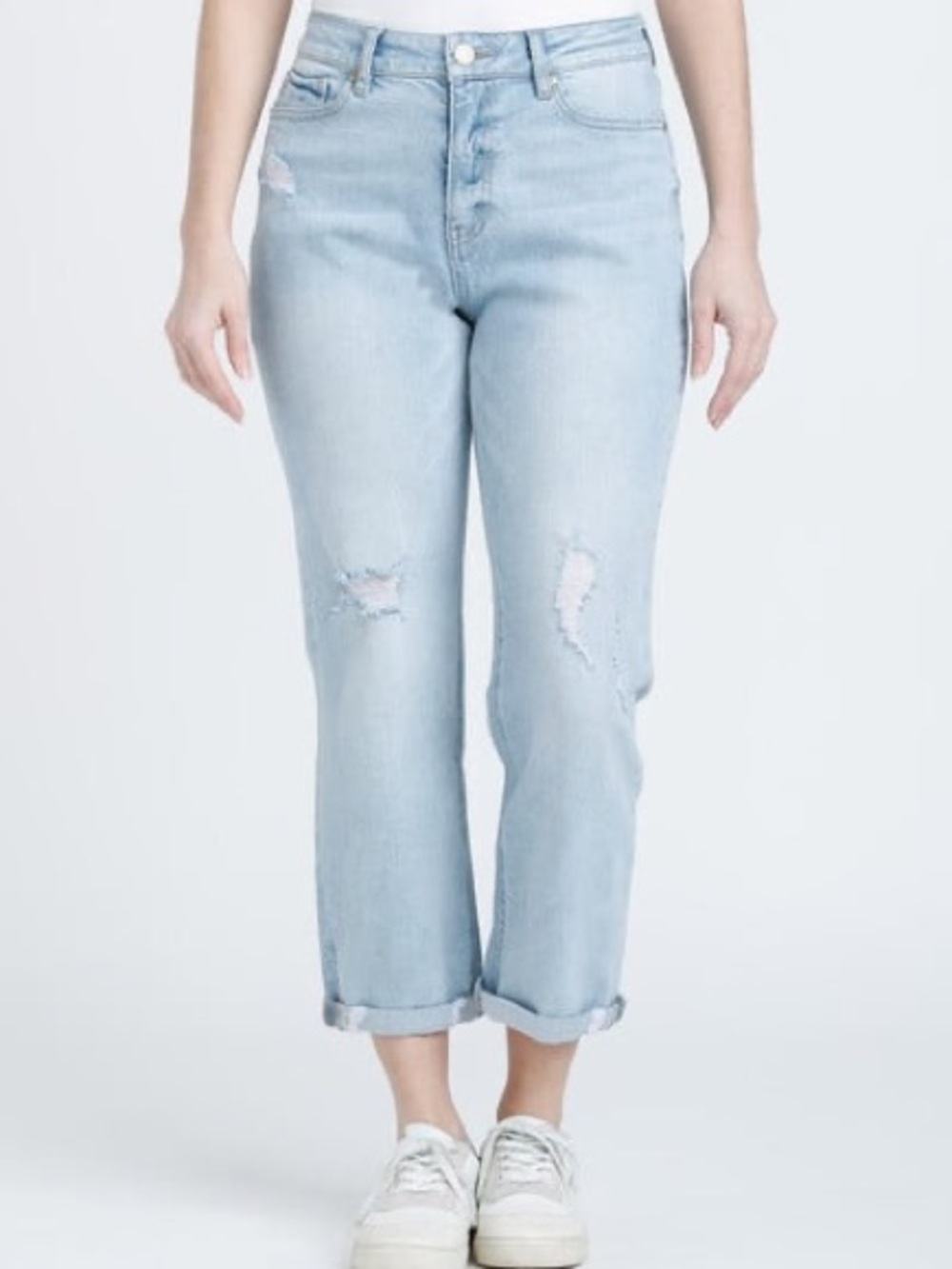 Warehouse One Distressed Girlfriend Jeans